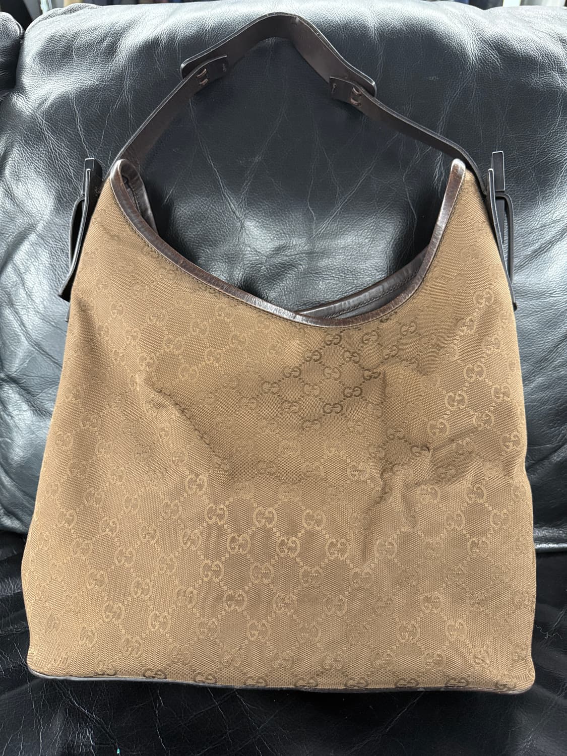 구찌 정품 GG 캔버스 호보백 브라운 상품이미지6