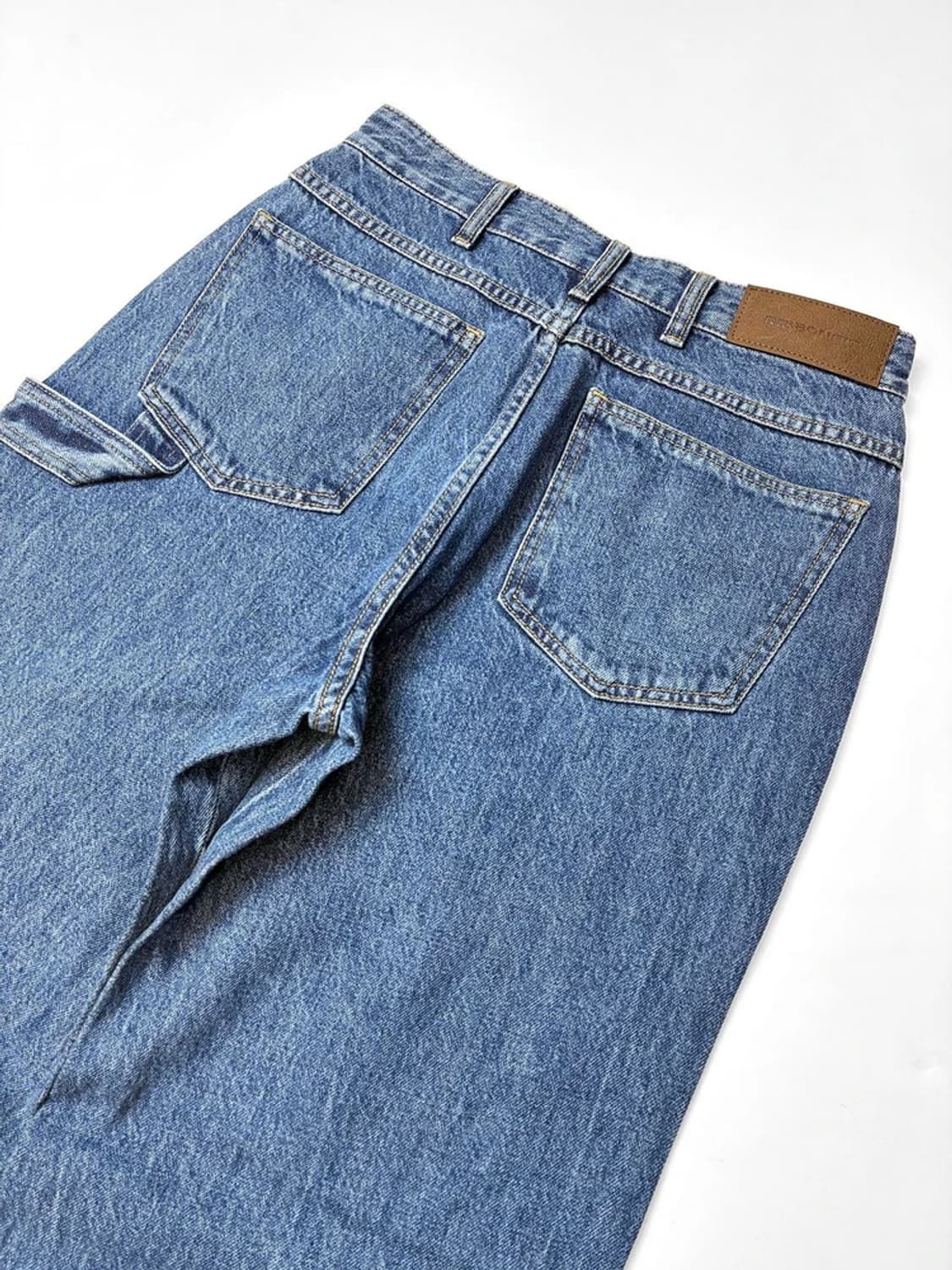 리본빛 RIBBONBIT 루즈 테이퍼드 데님 팬츠 PN5350 상품이미지6