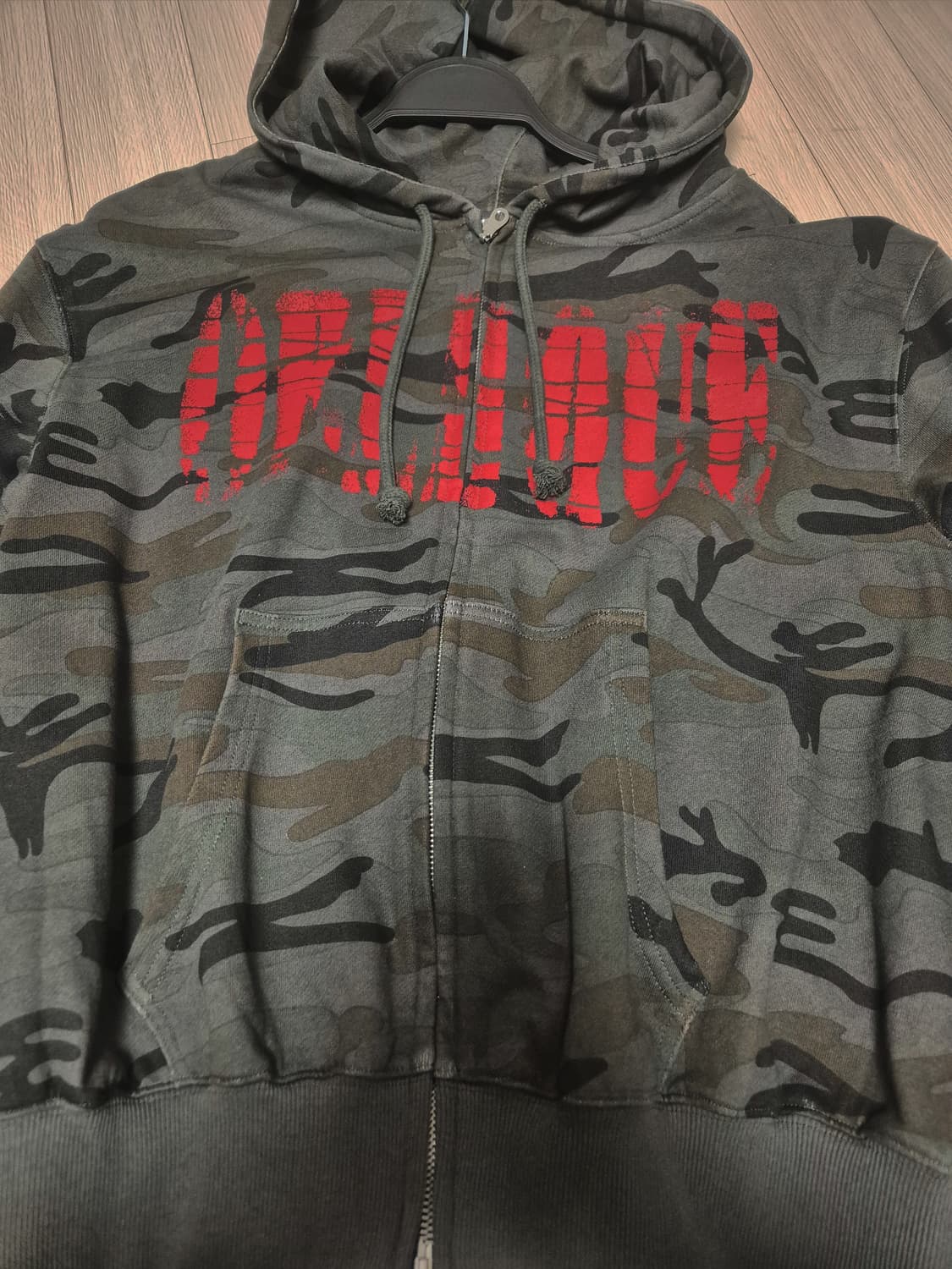 아이돈워너셀 카모 후드집업 상품이미지2