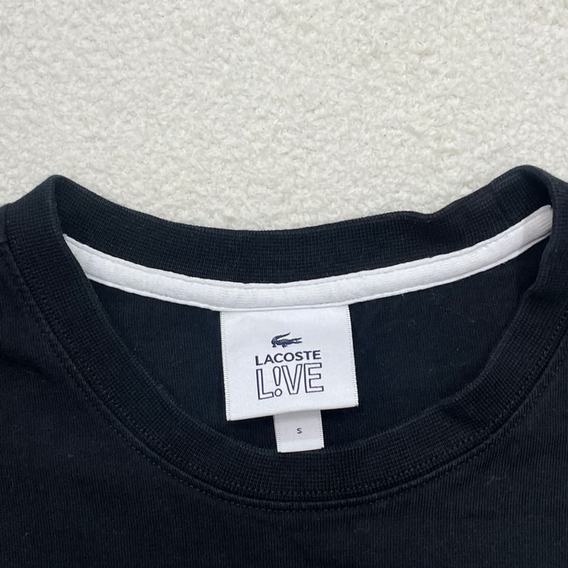 LACOSTE 로고 반팔티셔츠 블랙 S 상품이미지3