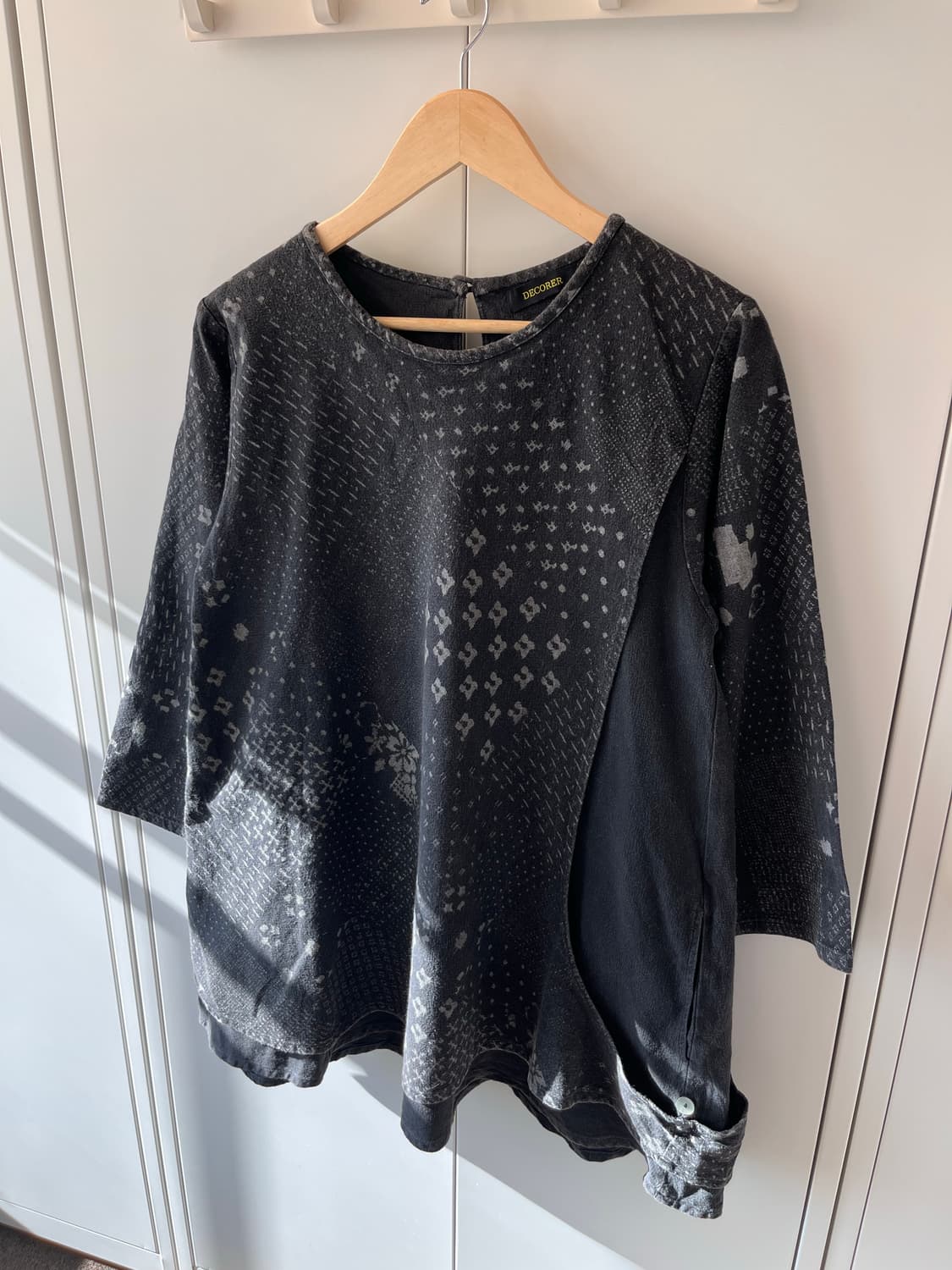 Decorer 패턴 레이어드 미디 원피스 상품이미지7