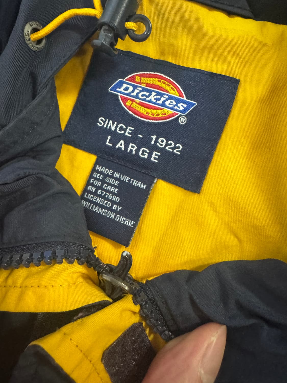 디키즈 Dickies 올드스쿨 텍사스 나일론 바람막이 자켓 L 네이비 상품이미지3
