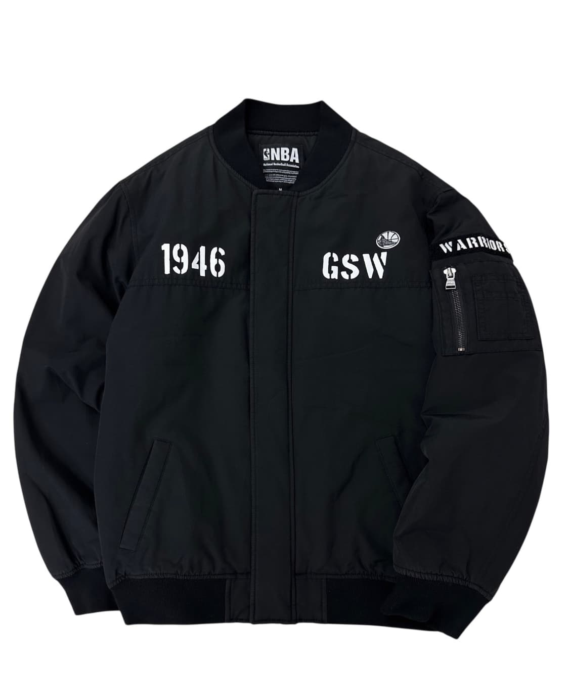 NBA 골든스테이트 MA-1 누빔 항공점퍼 블랙 (M)  상품이미지1