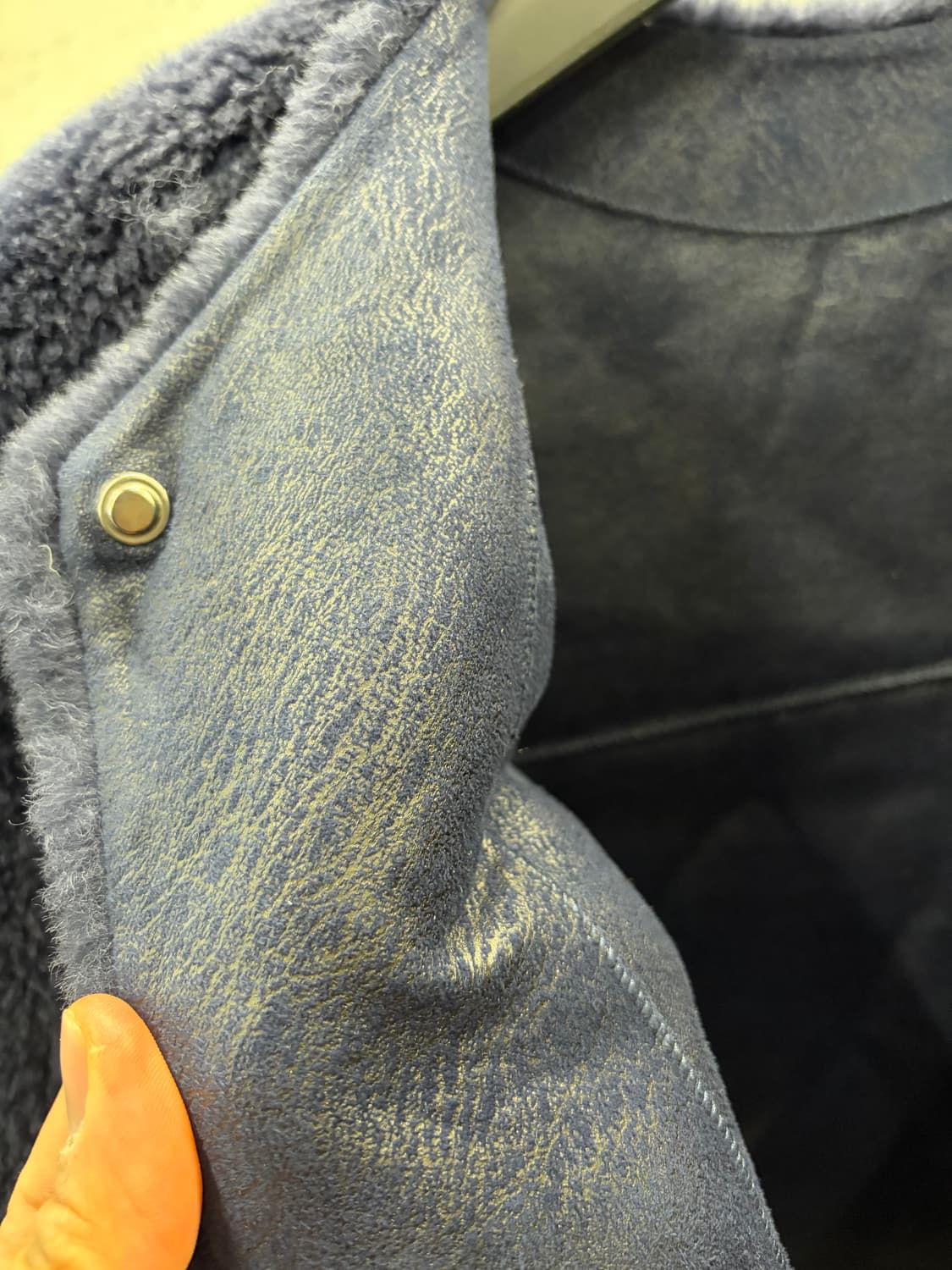 네이비 뽀글이 퍼 자켓 free 상품이미지4