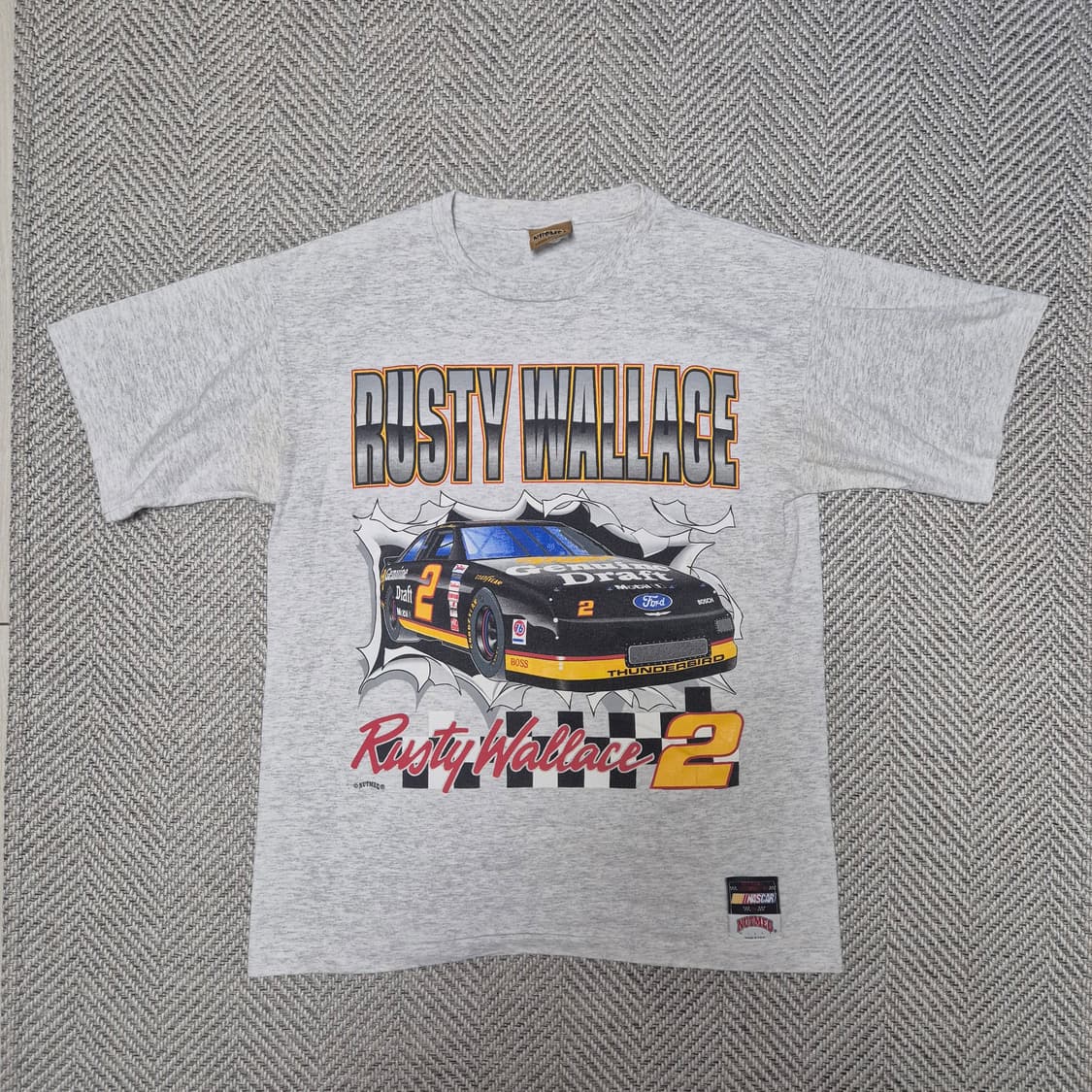 90s 나스카 Rusty Wallace 싱글스티치 티셔츠 (M) 상품이미지1