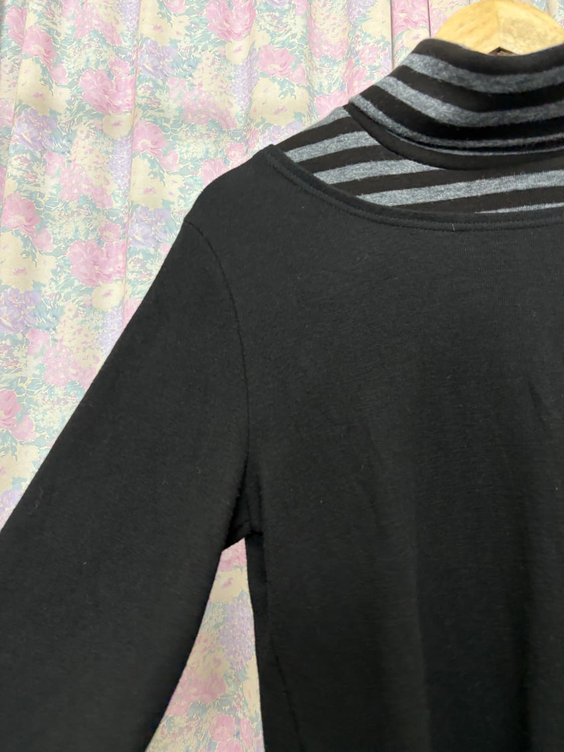 블랙 스트라이프 레이어드 티셔츠 상품이미지7