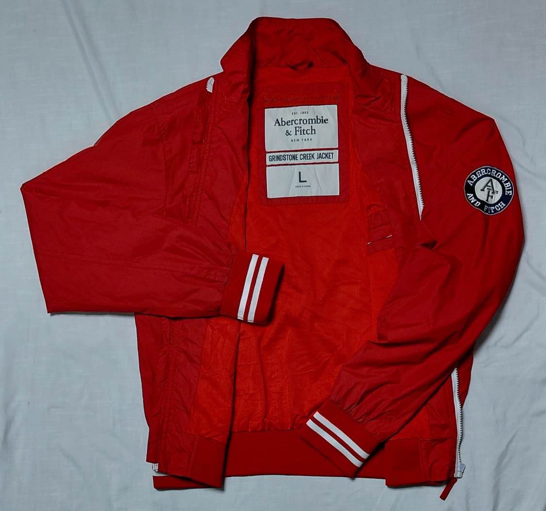 [L] 아베크롬비 & 피치 빈티지 패치 윈드브레이커 (레드) 상품이미지4