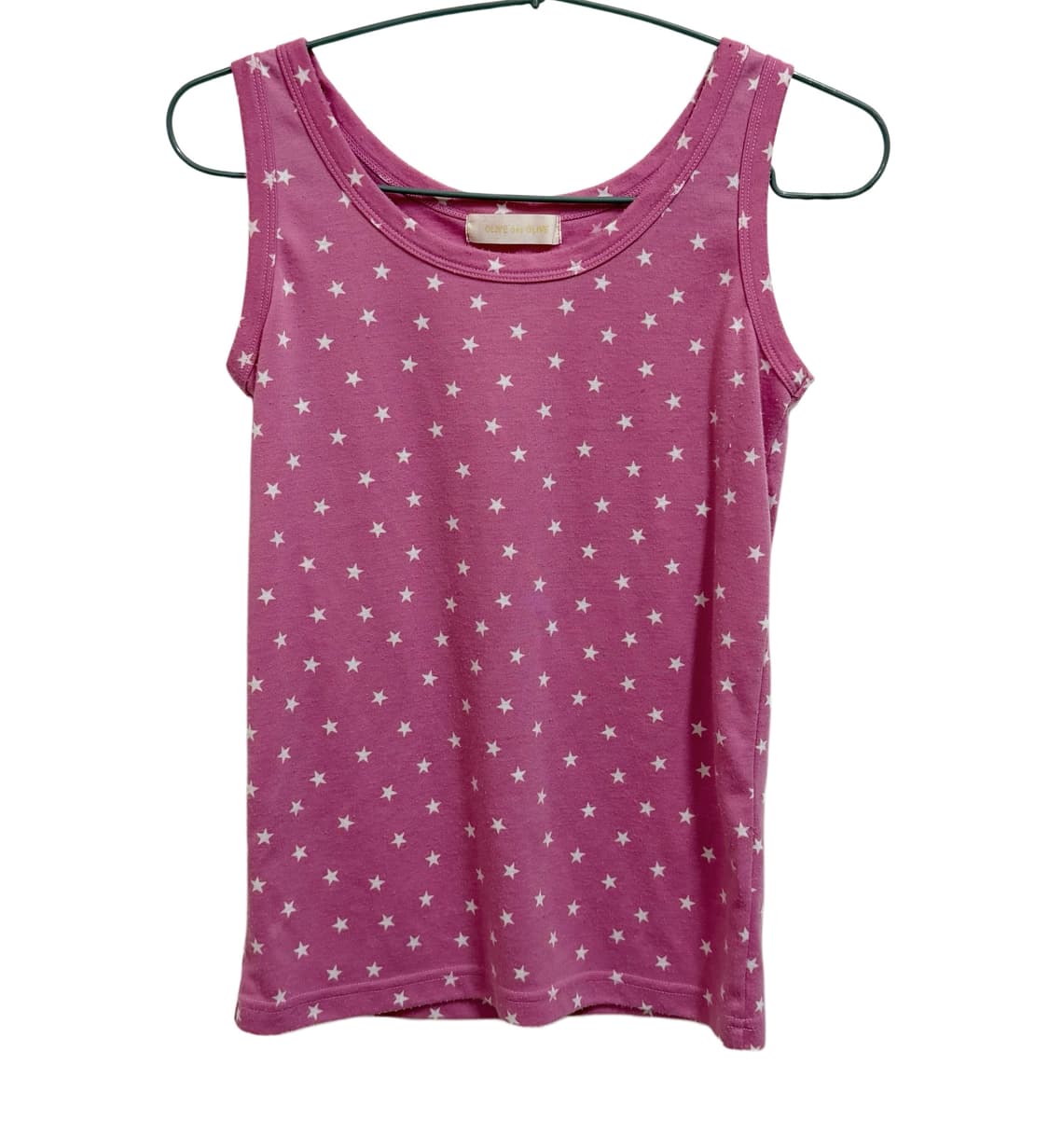 Y2k 갸루 핀터 깔 핑크 별 패턴 슬리브리스 상품이미지1