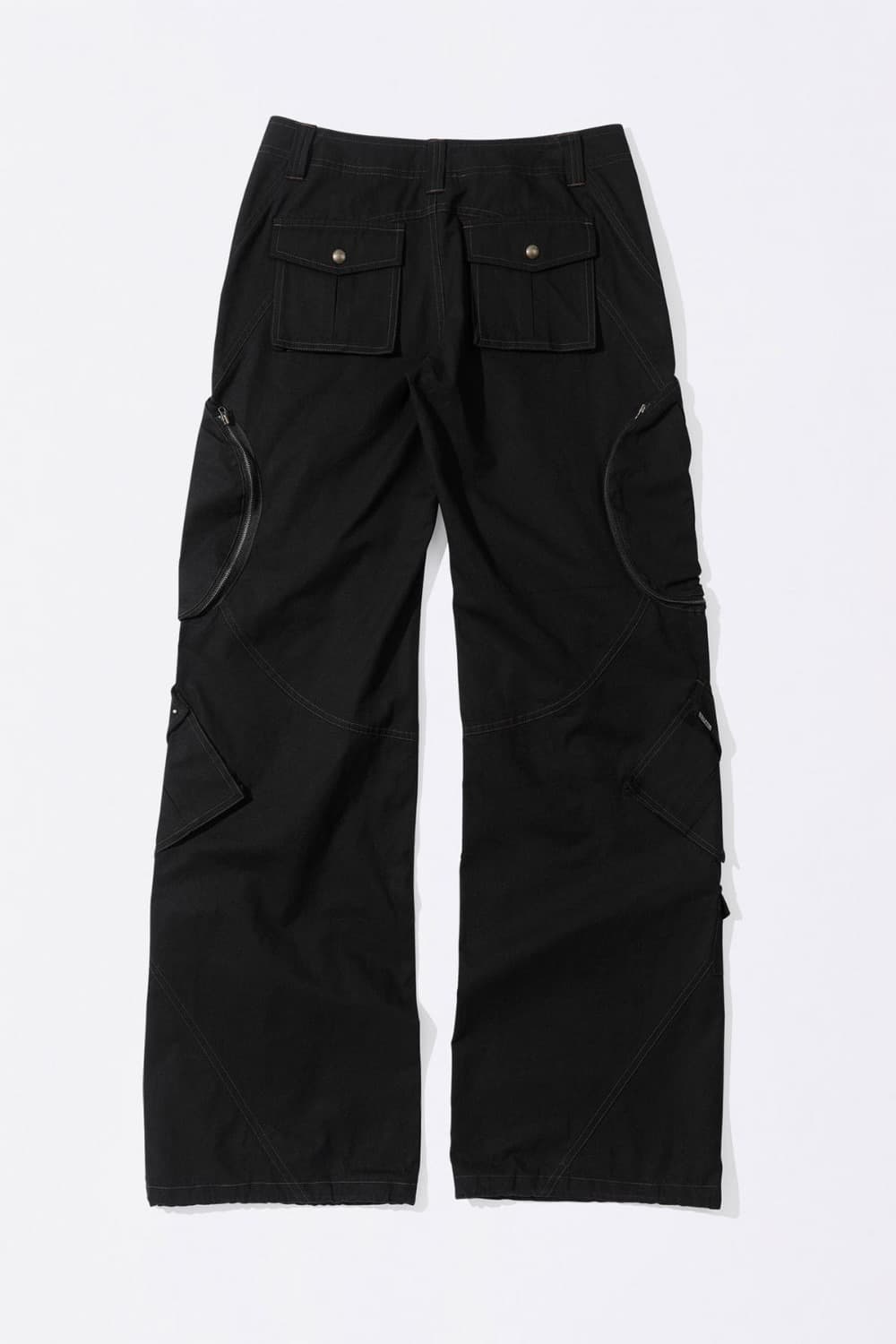 스컬프터 워시드 카고 팬츠 블랙 상품이미지2