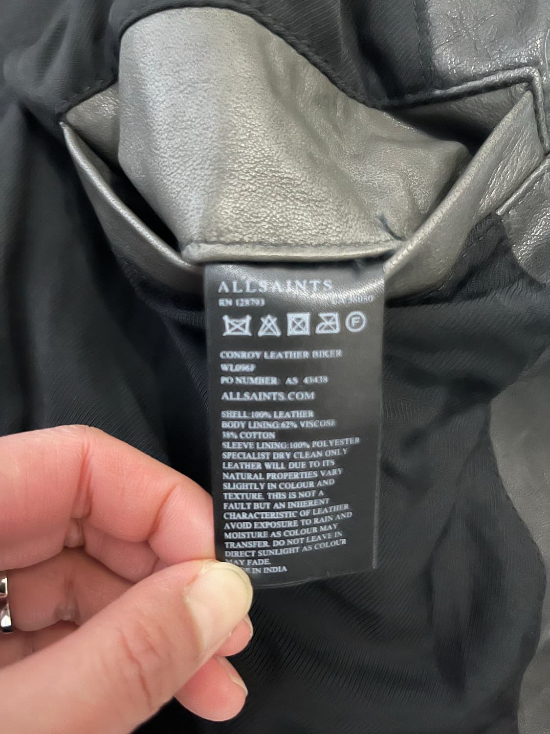 올세인츠 라이더 가죽 자켓 상품이미지9