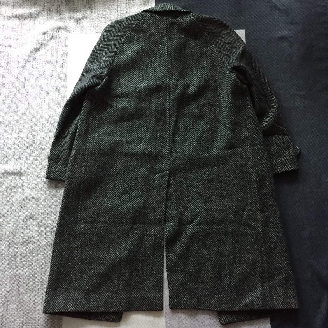 80s 버버리 트위드 발마칸 코트 상품이미지8