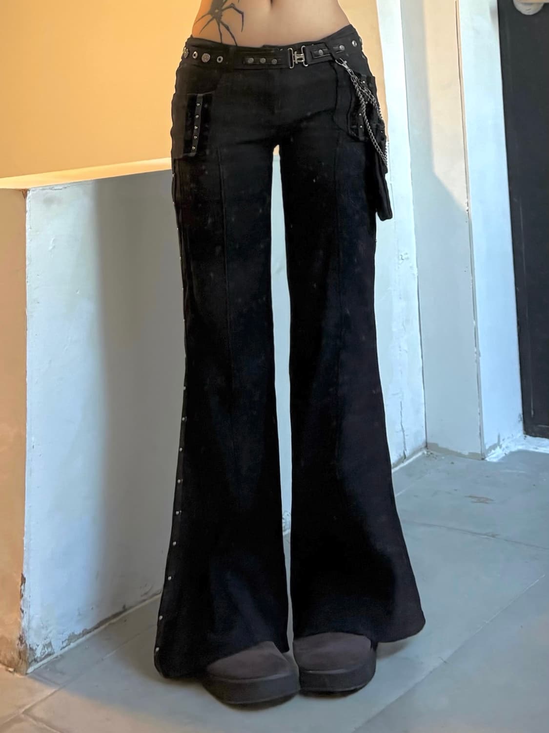Ozz croce black boots cut pants 상품이미지1