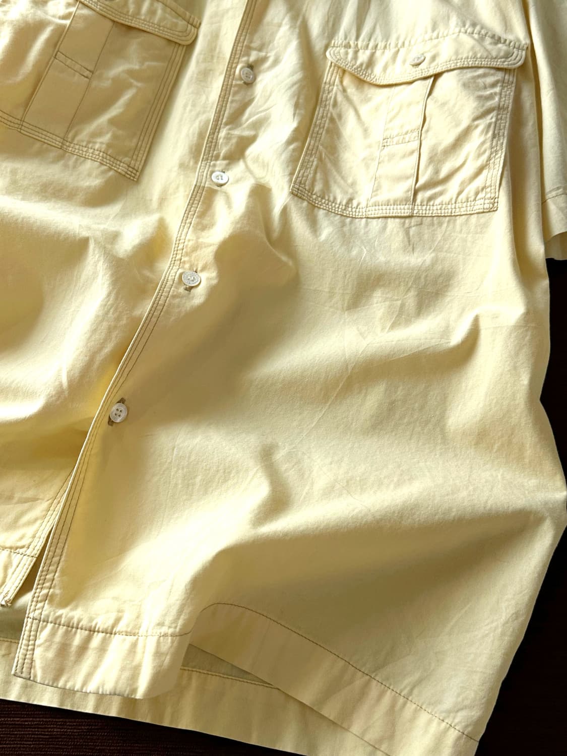 Light cotton design stitch H/S shirt 상품이미지3