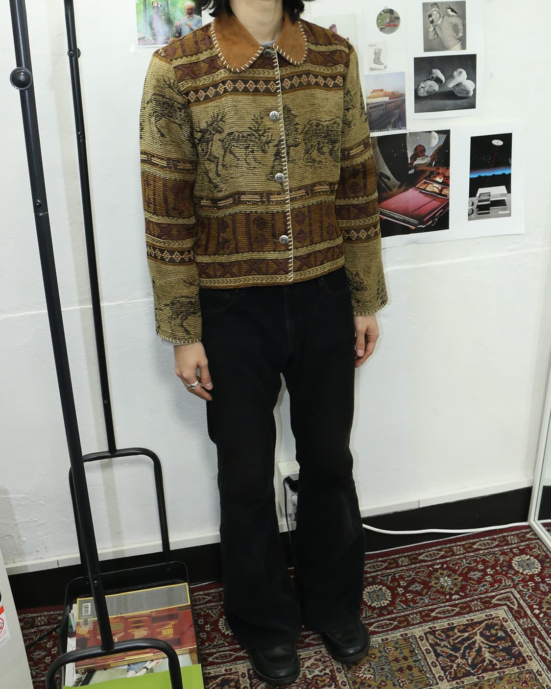 80s 캐나다 웨스턴 태피스트리 자켓 상품이미지4