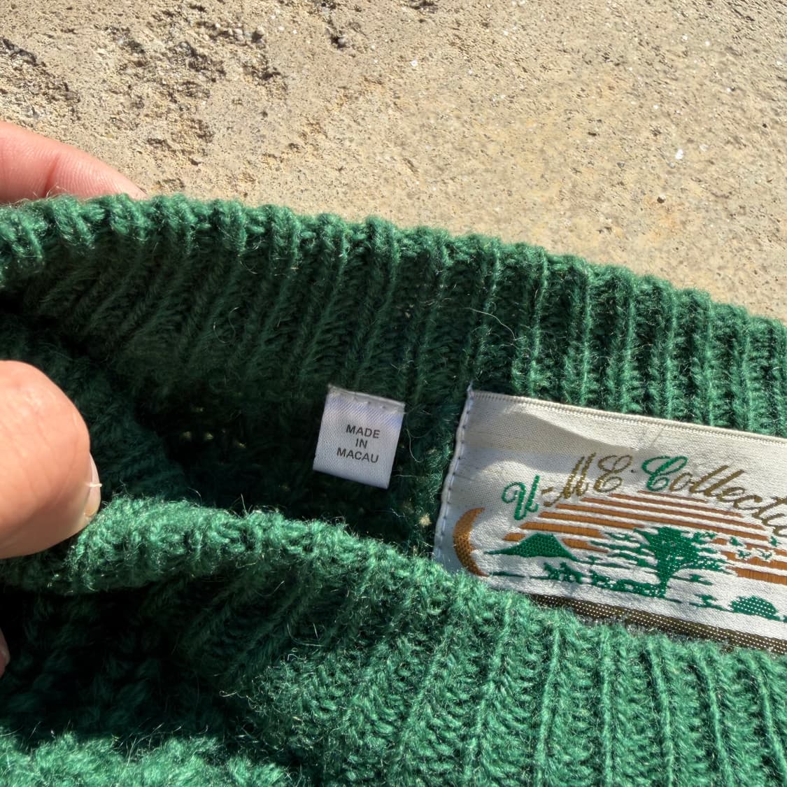 90s V-ME Collection 빈티지 울 스웨터 M 상품이미지6