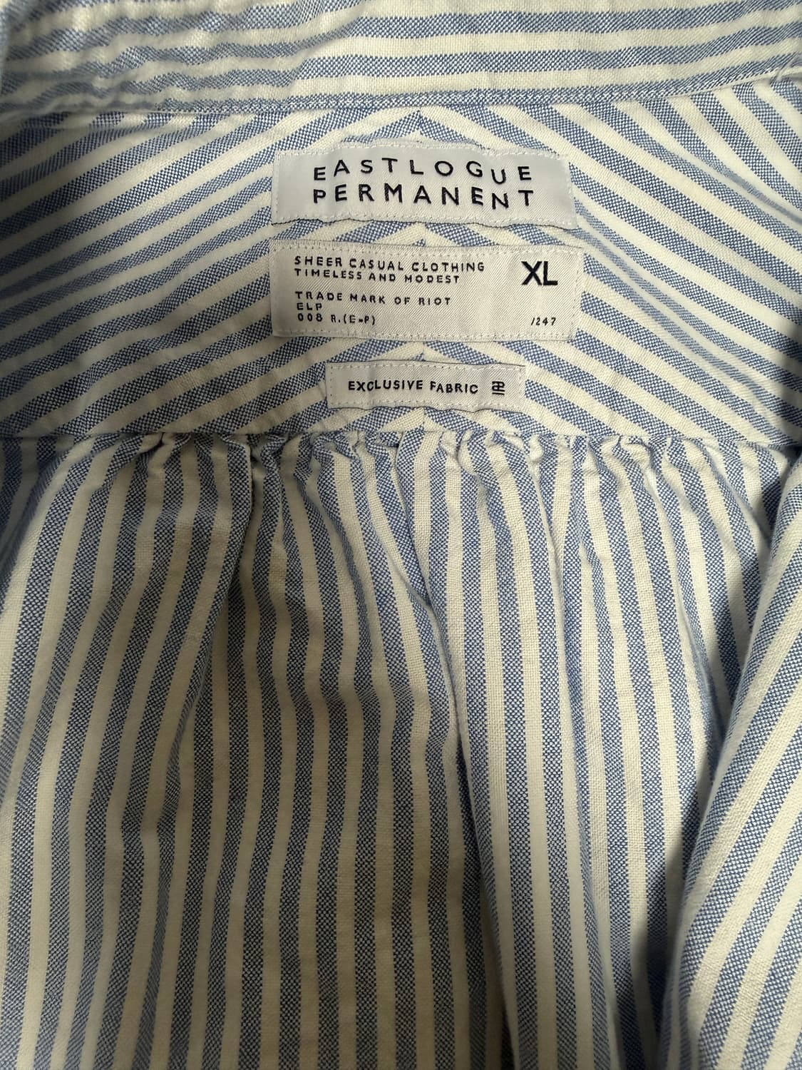 이스트로그 퍼머넌트 블루 스트라이프 셔츠 상품이미지4
