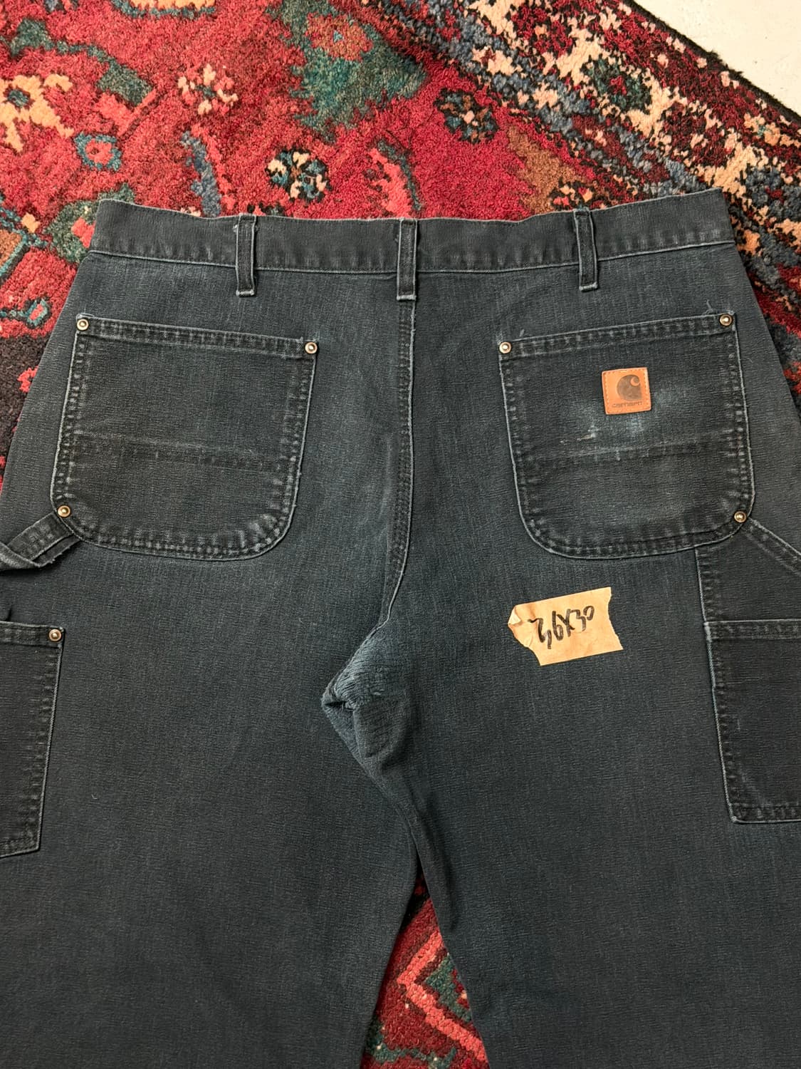 OG 칼하트 B136 더블니 팬츠 칼하트 썩블니 블랙 상품이미지6