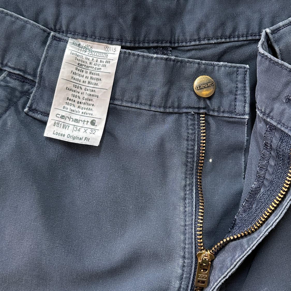 칼하트 카펜터 팬츠 B151-NVY 34 상품이미지7