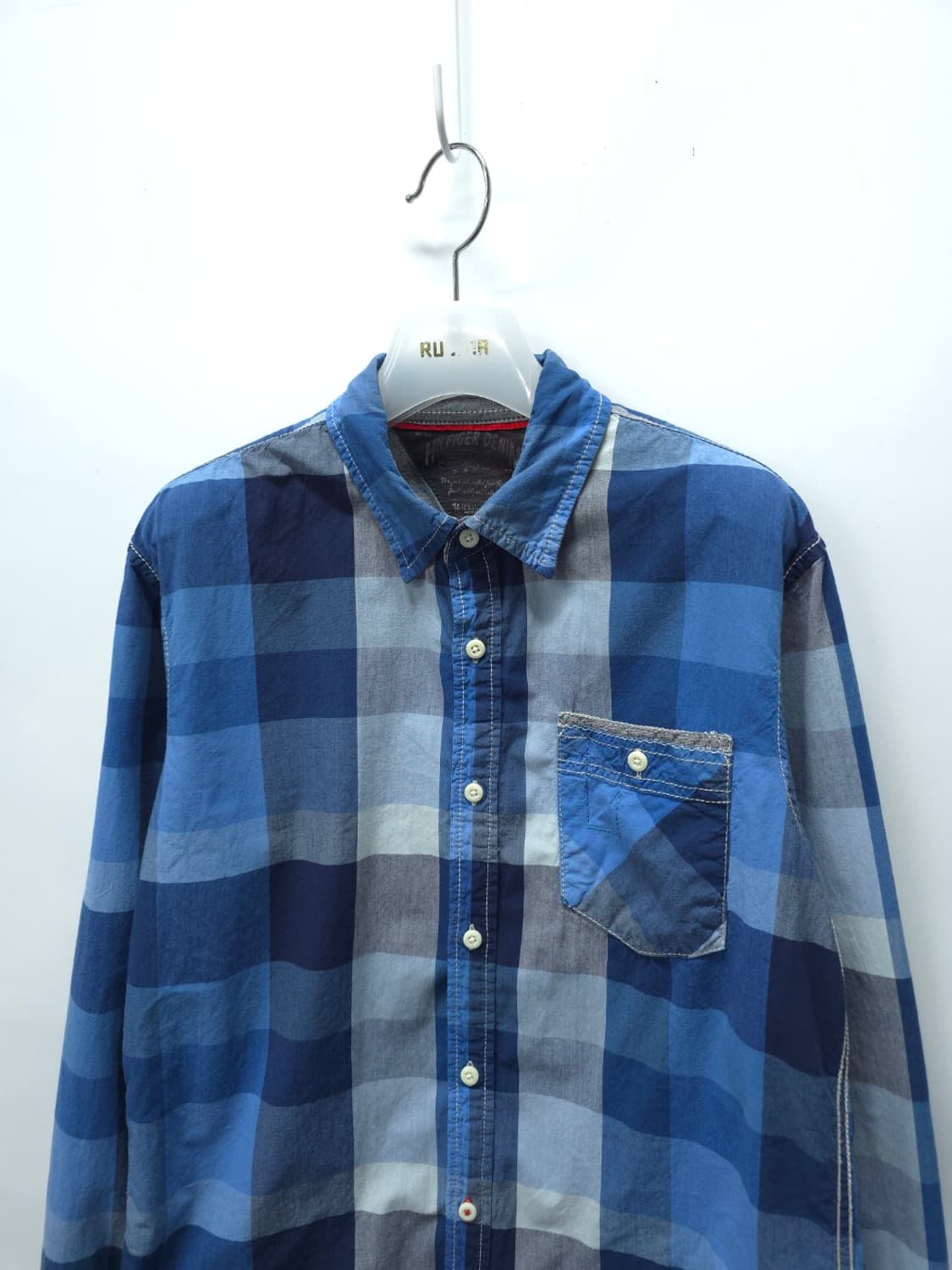 힐피거데님 면100 블루 체크셔츠 ( 남성 95 ) 상품이미지2