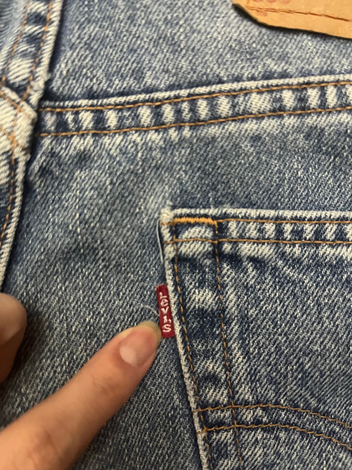 [W34 L30] 00s Levis 505 Red Tap Sky Blue 상품이미지5