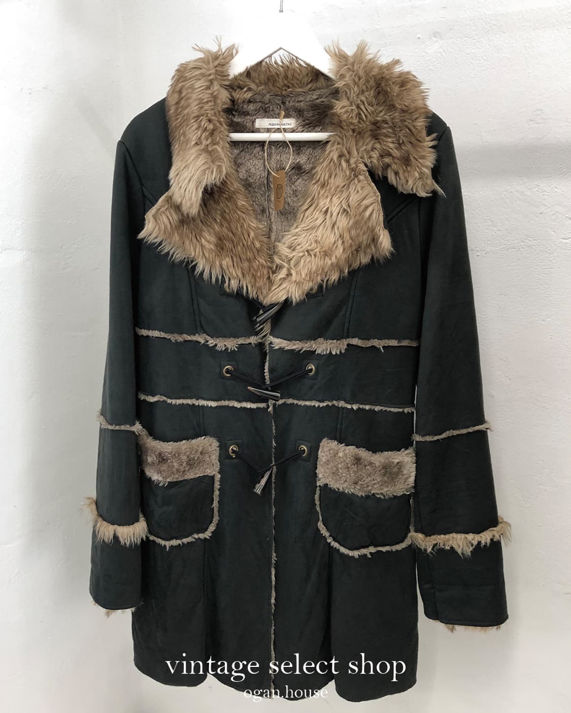 vintage suede fur duffel coat 상품이미지3