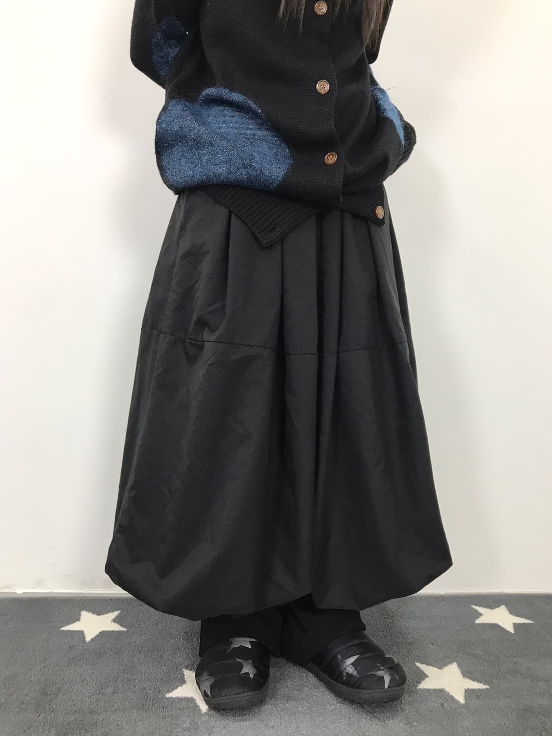 Jpn Black Balloon Long Skirt 상품이미지1