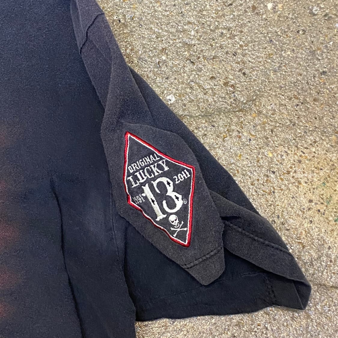 미국 빈티지 럭키13 스컬 해골 반팔티 락티셔츠 상품이미지4
