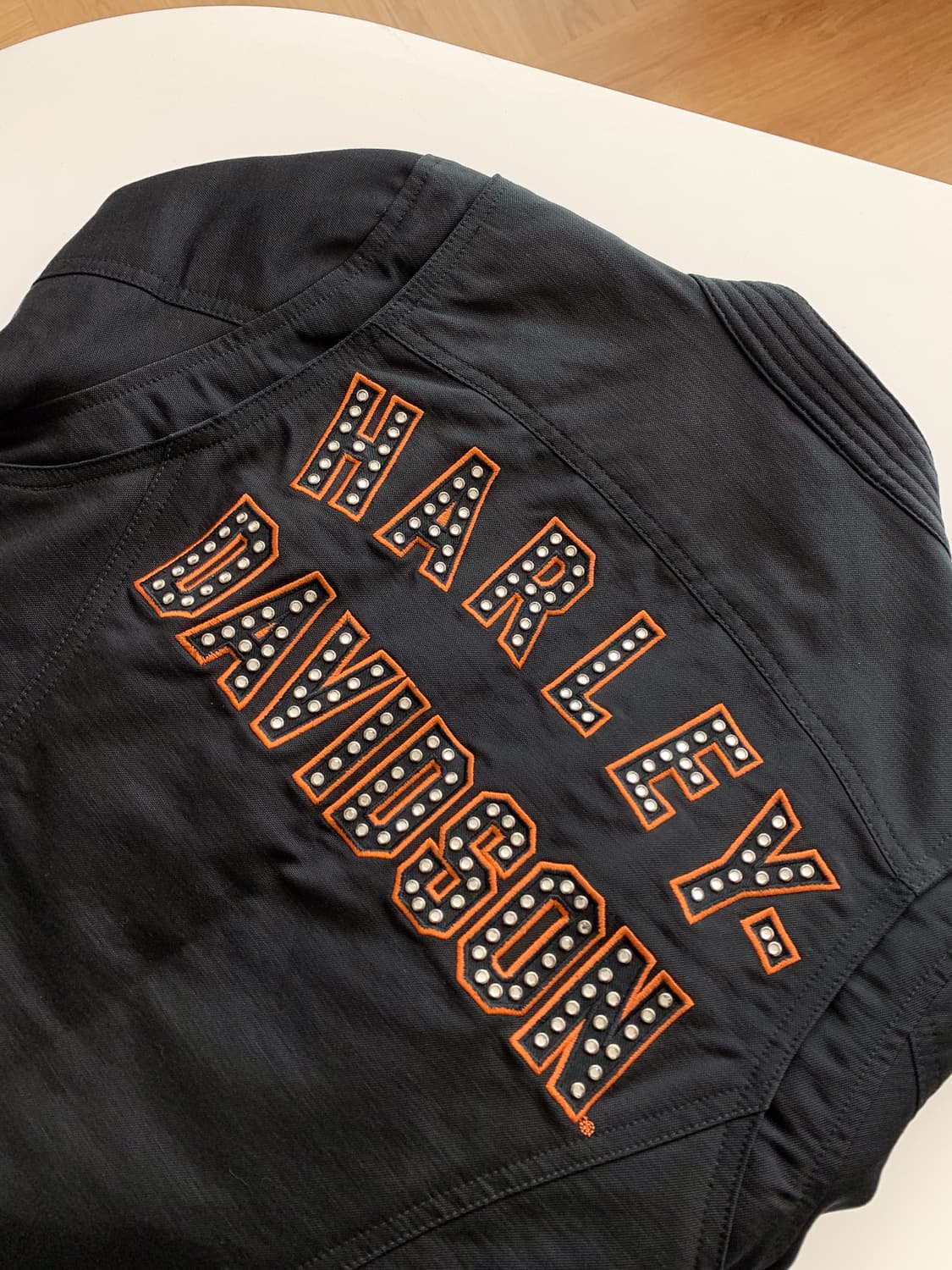 할리 데이비슨 큐빅 레터링 바이커 자켓 90  상품이미지8