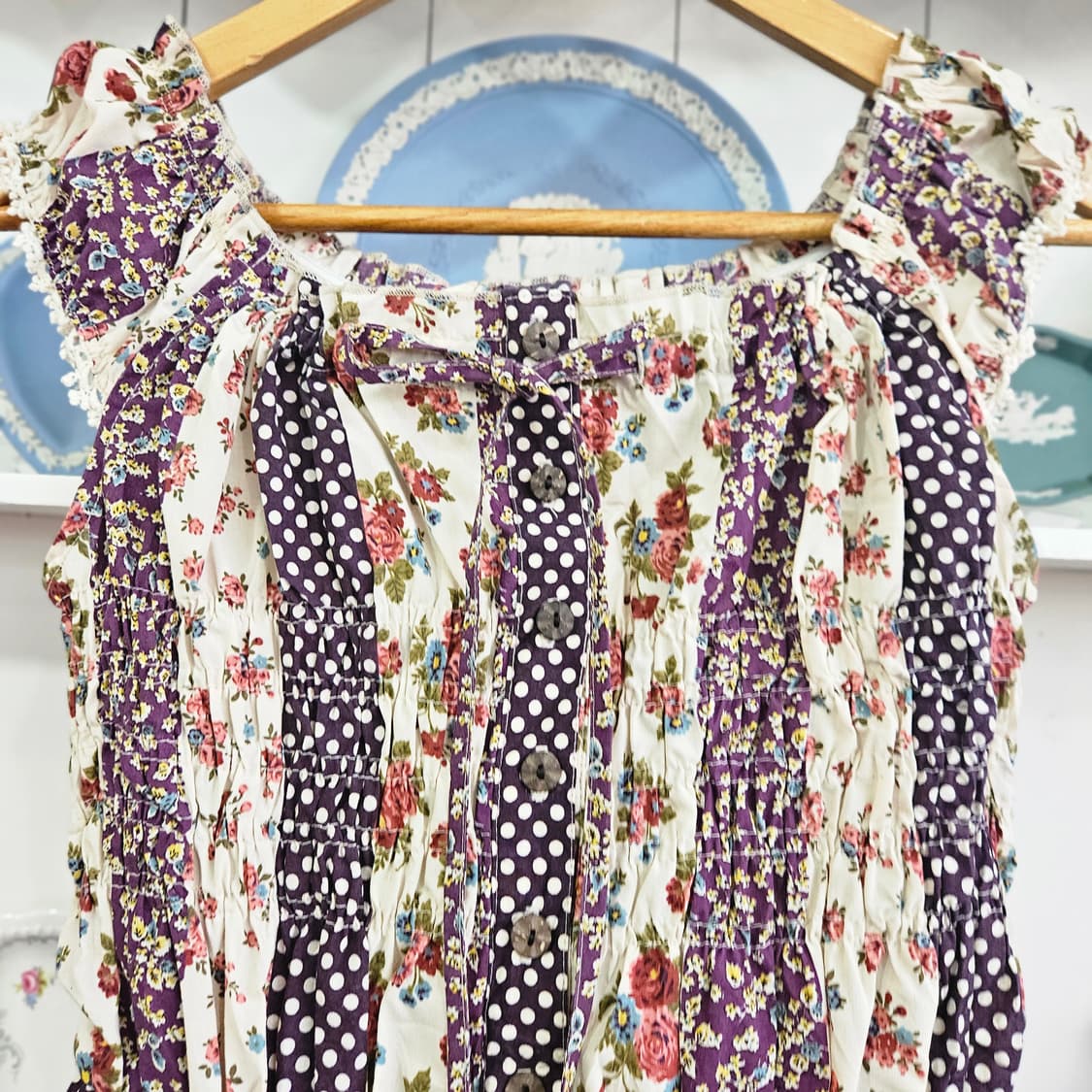 패치워크 플라워 롱원피스 상품이미지3