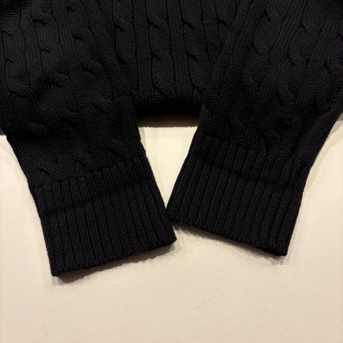 [L] 폴로 랄프로렌 신형 큐알 블랙 케이블 니트 스웨터 B911 상품이미지7