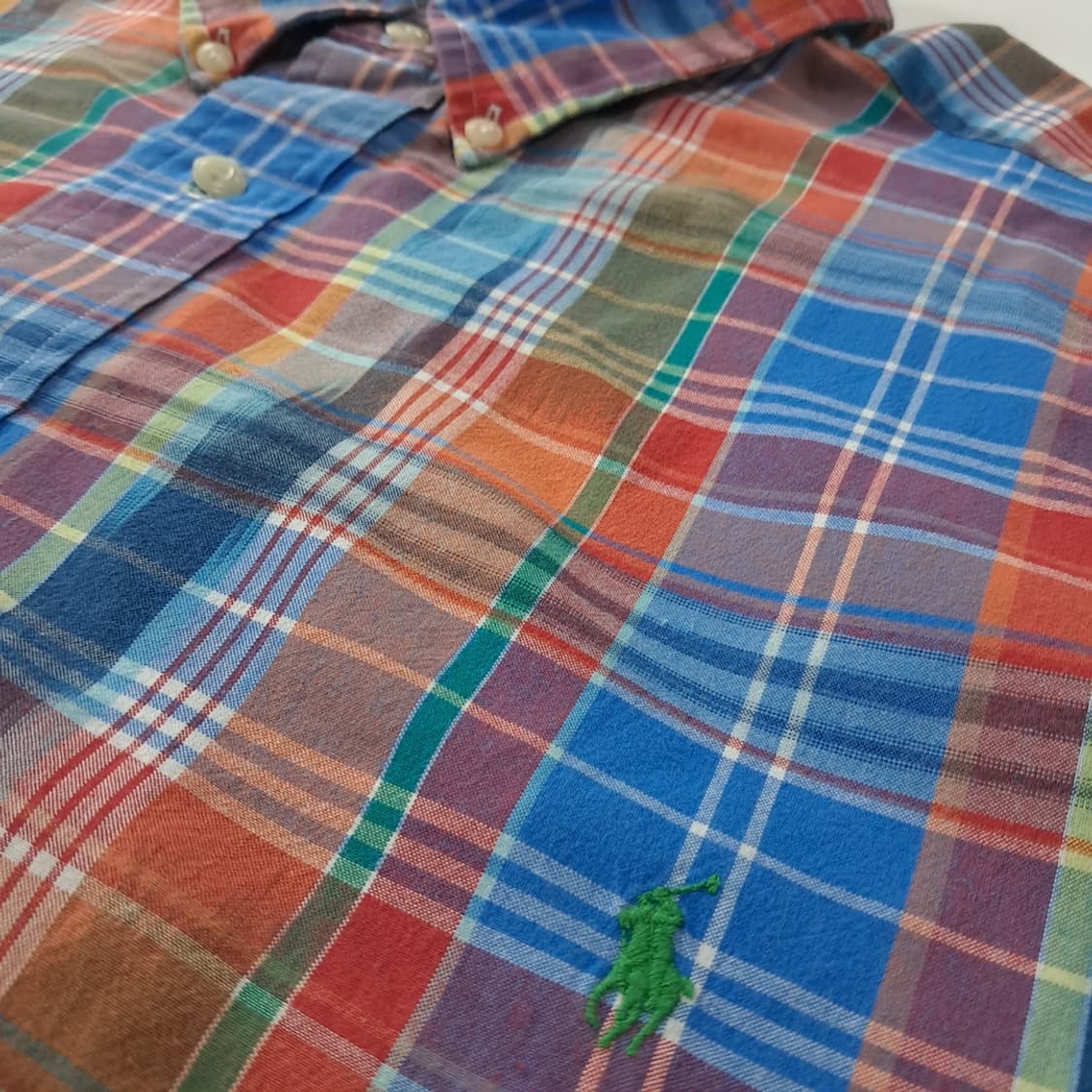 CK317 3XB 폴로 마드라스체크 반팔 셔츠 남방 상품이미지4