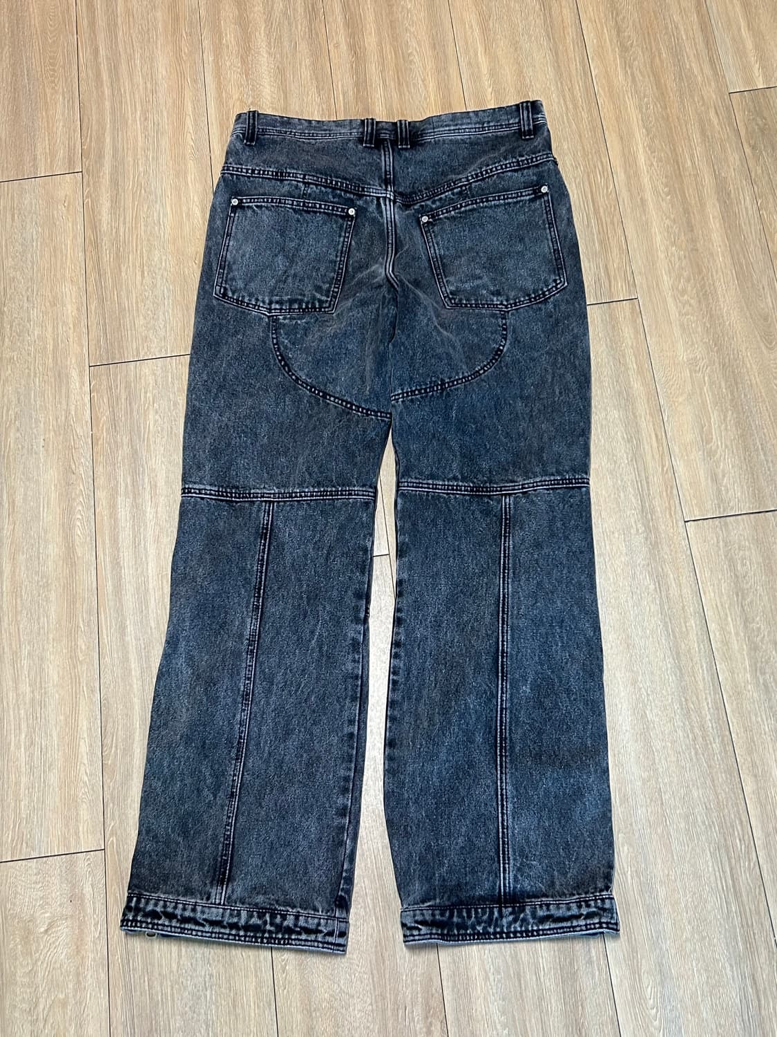 L) 엔더슨벨 블리치 워시드 지퍼 진 상품이미지2