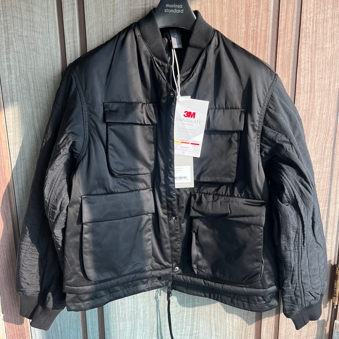 [새상품]언어펙티드 패디드 레이어드 플라이트 자켓 블랙 상품이미지3