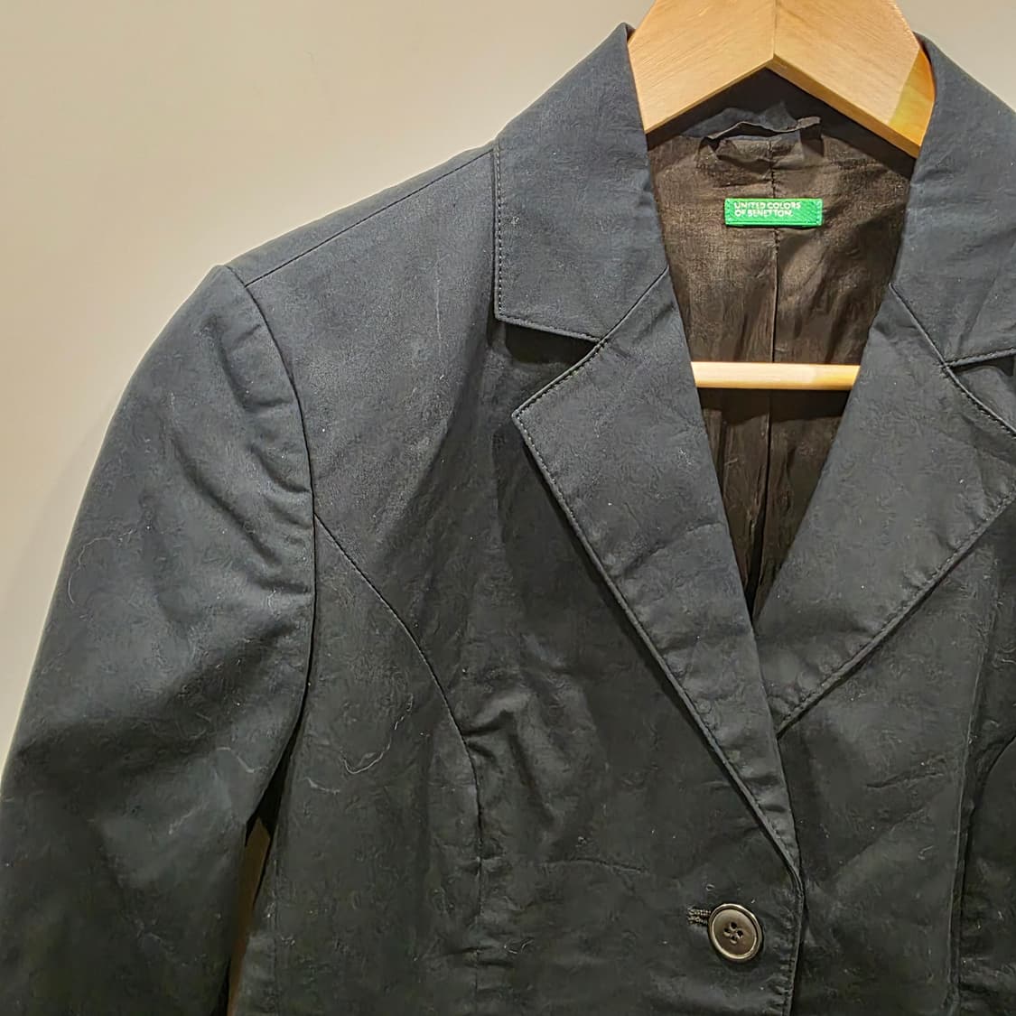 베네통 다크네이비 3버튼 코튼 혼방 자켓 상품이미지4