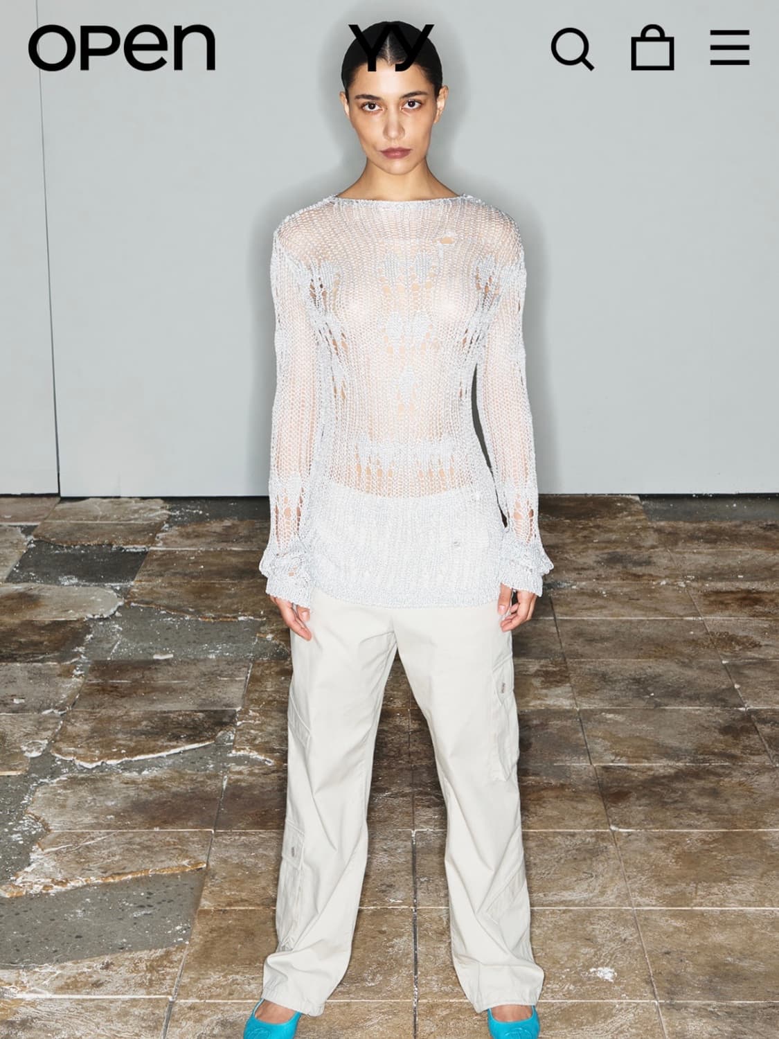 [급처] 오픈와이와이 카고팬츠 그레이시베이지 컬러 상품이미지1