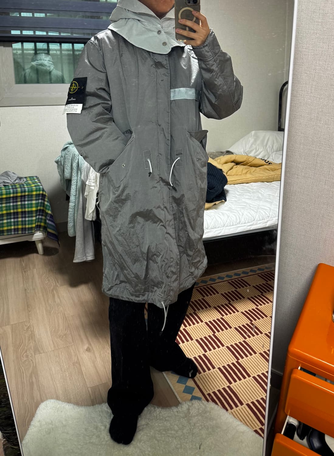 스톤아일랜드 나일론메탈 프리마로프트 롱경량자켓 롱패딩 상품이미지3