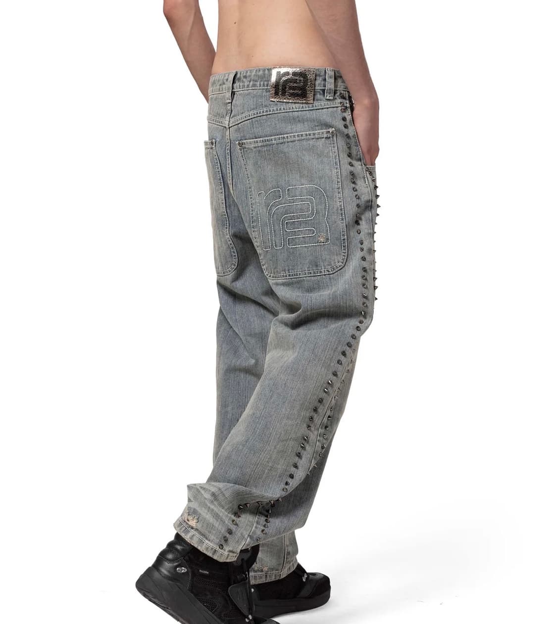  Racer worldwide x barragan 스파이크 데님 L사이즈 상품이미지1