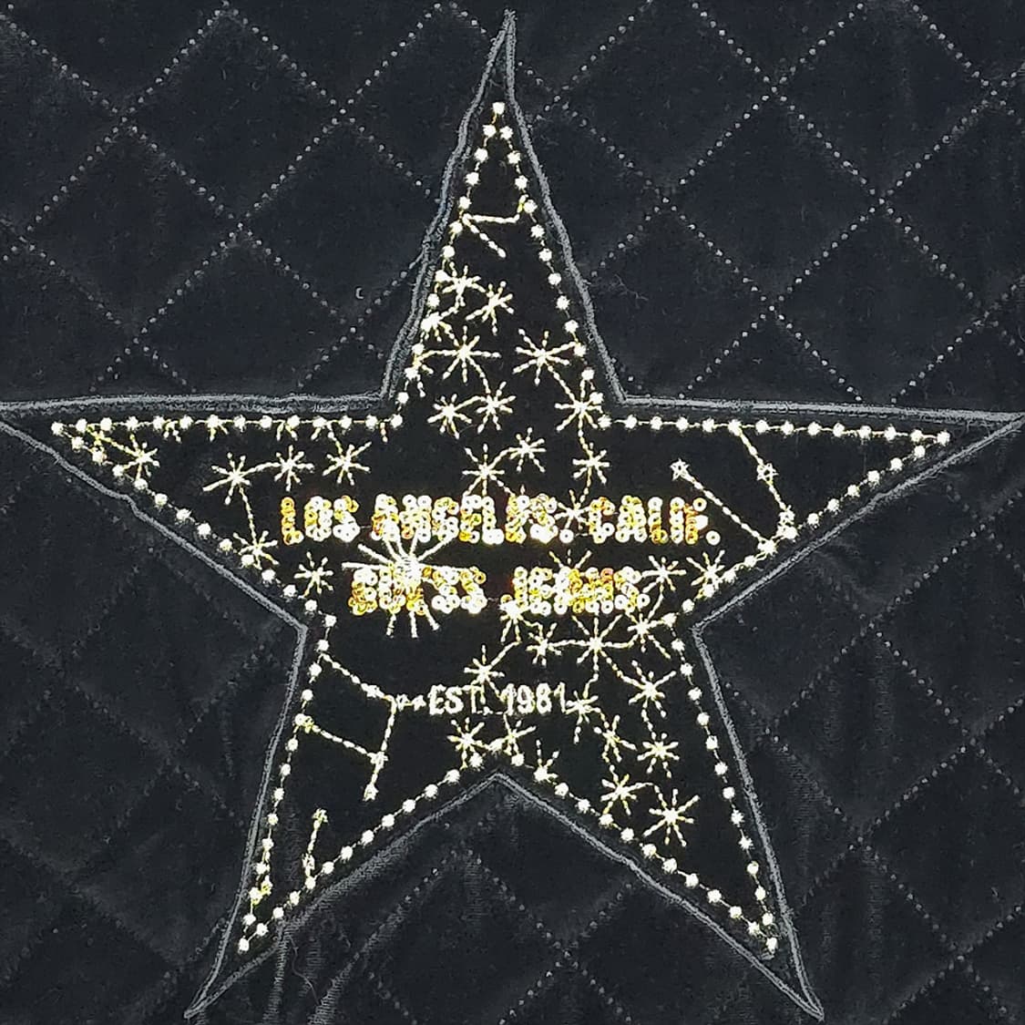 게스(GUESS) 벨벳 퀄팅 집업 자켓 S 상품이미지5