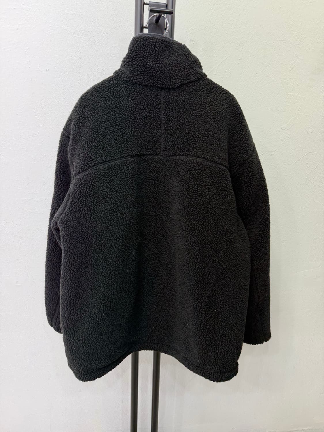 정품) 커버낫 뽀글이 플리스 리버시블 양면 블랙 105 상품이미지4