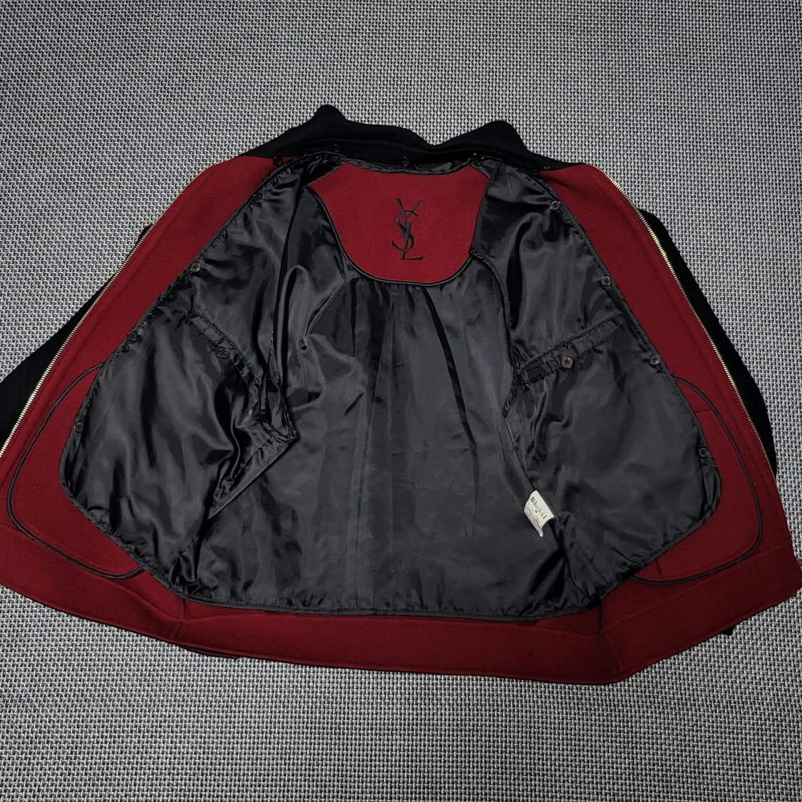 입생로랑 레드안감 내피 탈부착 모직 블루종 자켓 (95-100) 상품이미지2