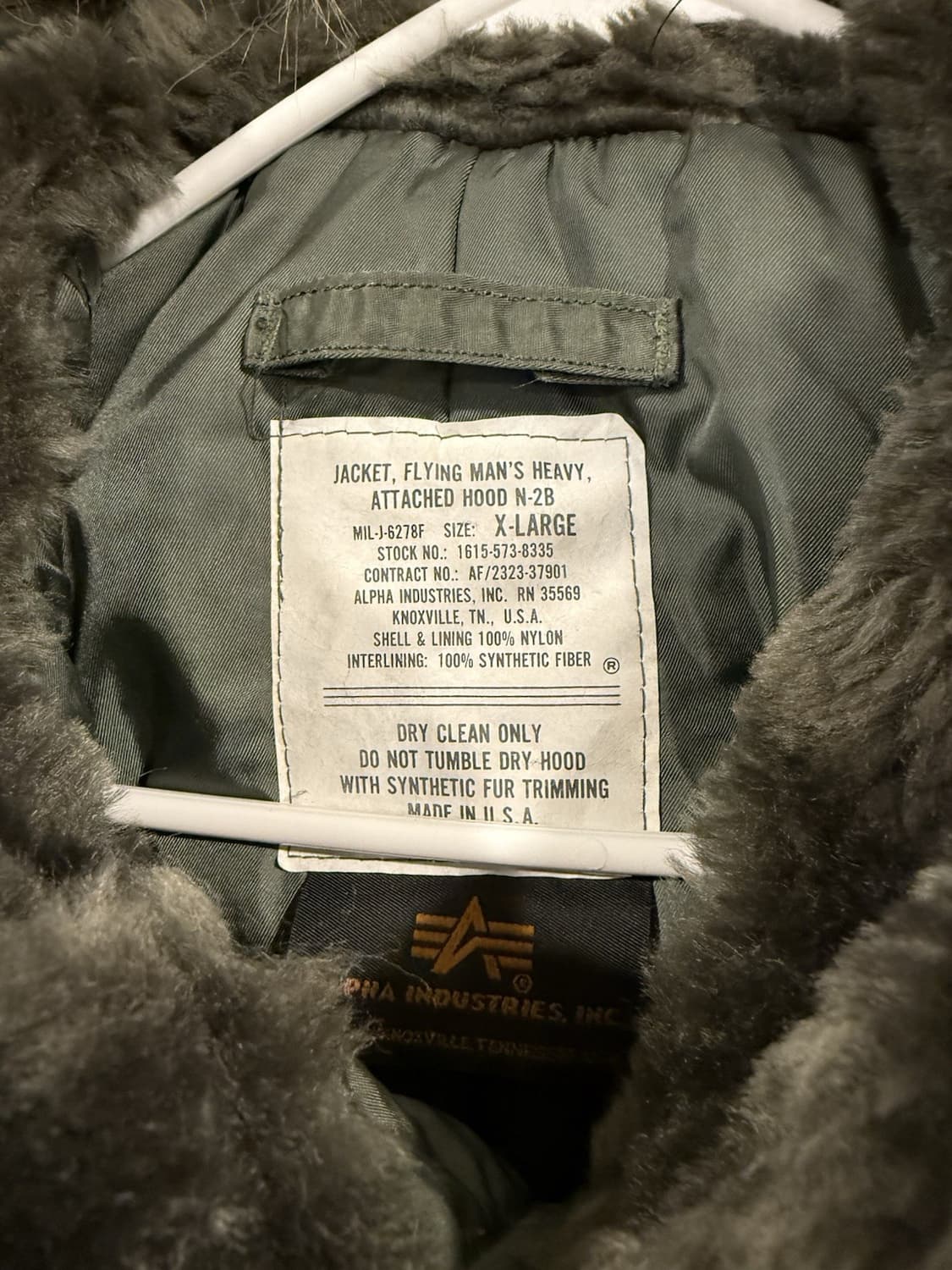 80s 알파 인더스트리 N-2B 플라이트 자켓 상품이미지6