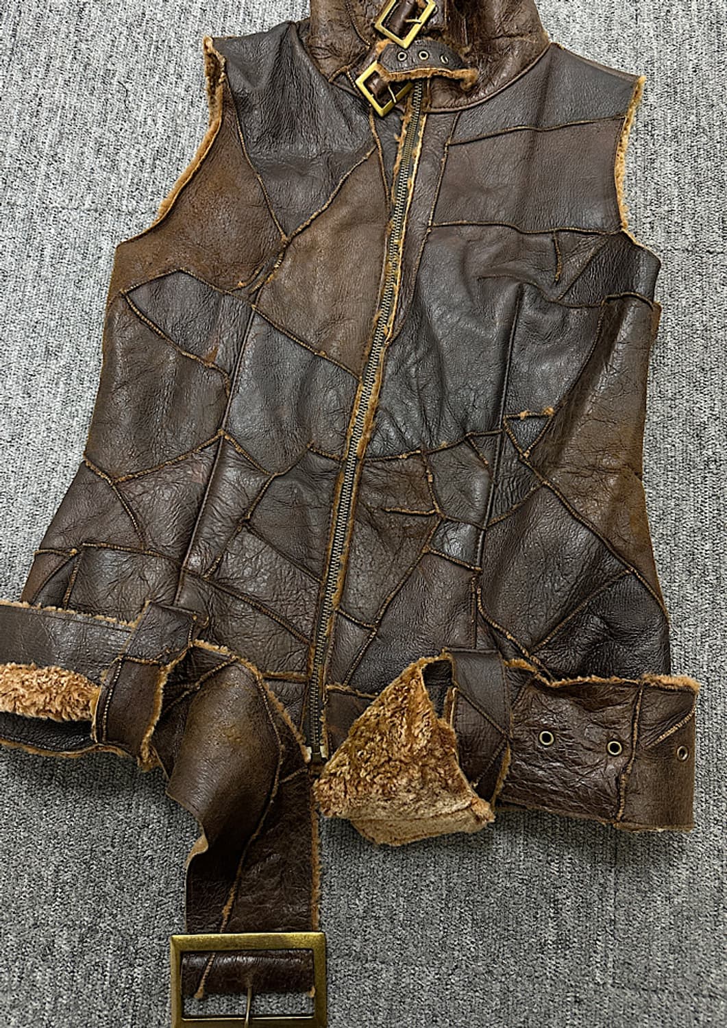 빈티지 양가죽 무스탕 조끼  상품이미지2