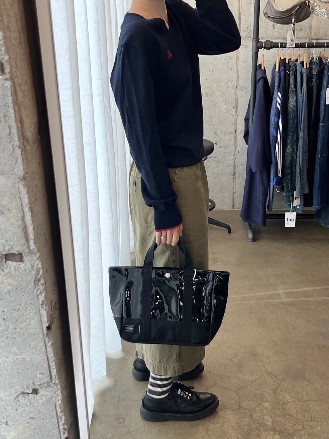 버버리 레드 로고 롱슬리브 네이비 상품이미지5