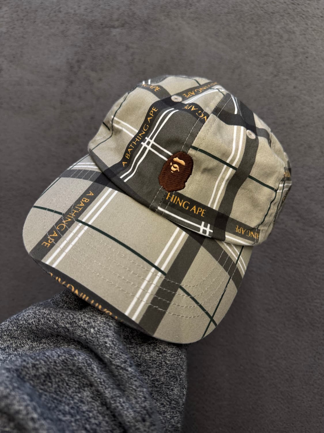 베이프 사루 체크 패널 캡 처분  상품이미지1