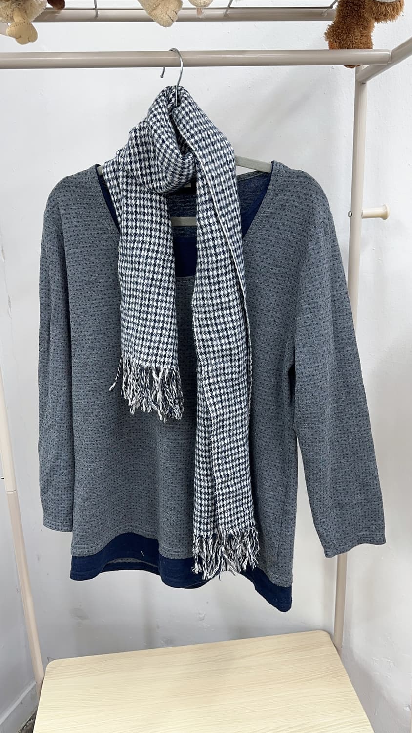 🫐하구미의 레이어드 코디세트🫐 머플러 데님팬츠 그런지 히피  상품이미지6