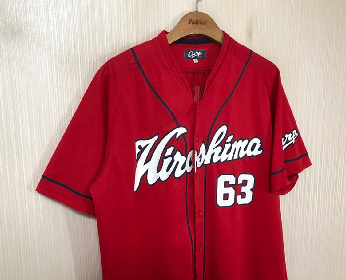 NPB 히로시마 도요 카프 원정유니폼/져지 O(XL) #63 타나카코스케 상품이미지5