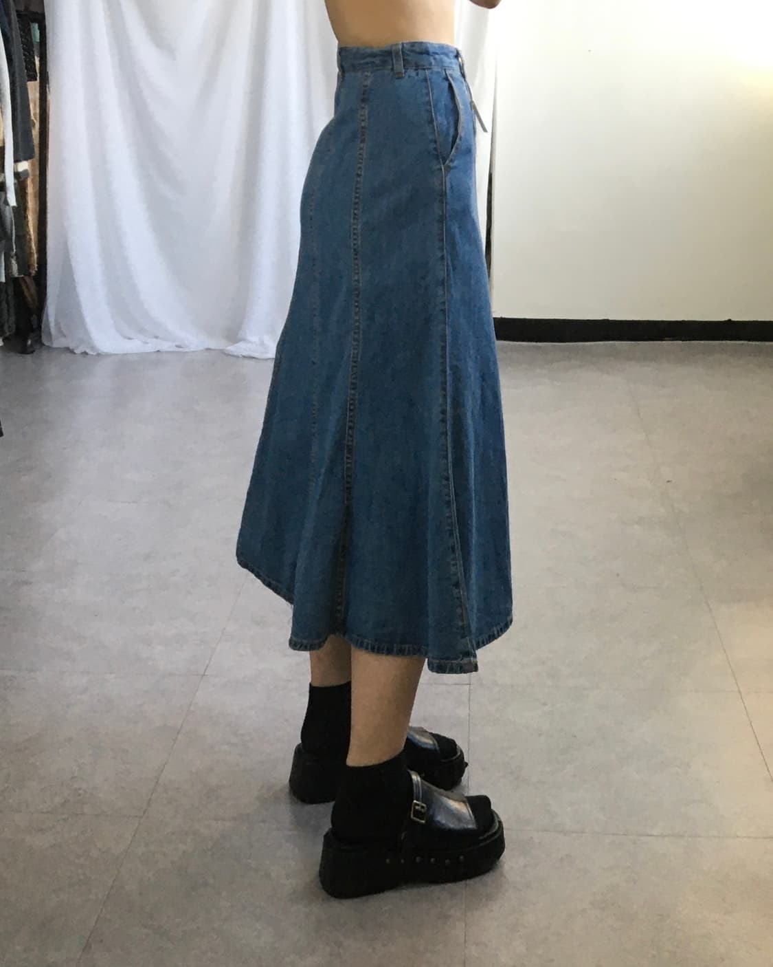 Denim long skirt 상품이미지6