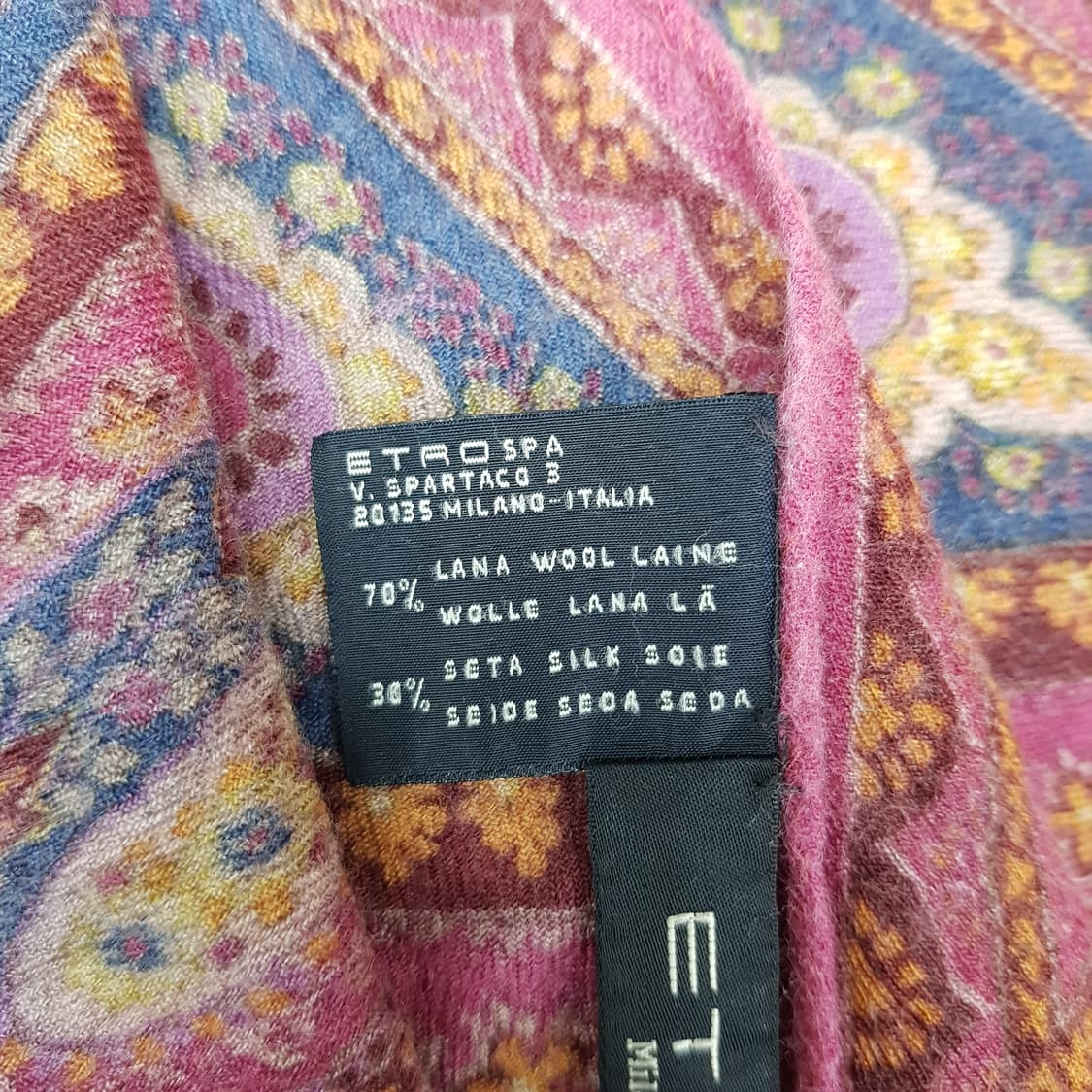 에트로 페이즐리 패턴 울 실크 머플러 상품이미지5