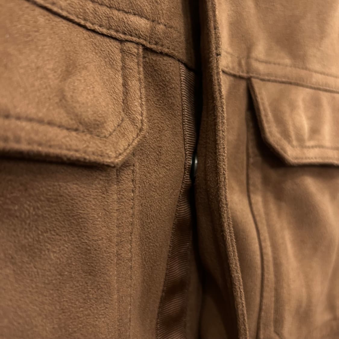 앤듀 더블포켓 스냅버튼 카라 스웨이드 미니멀자켓 상품이미지4