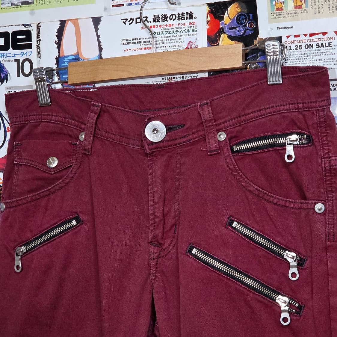 JPN 리 카우보이 신치백 펑크 로우라이즈 코튼 팬츠 상품이미지4